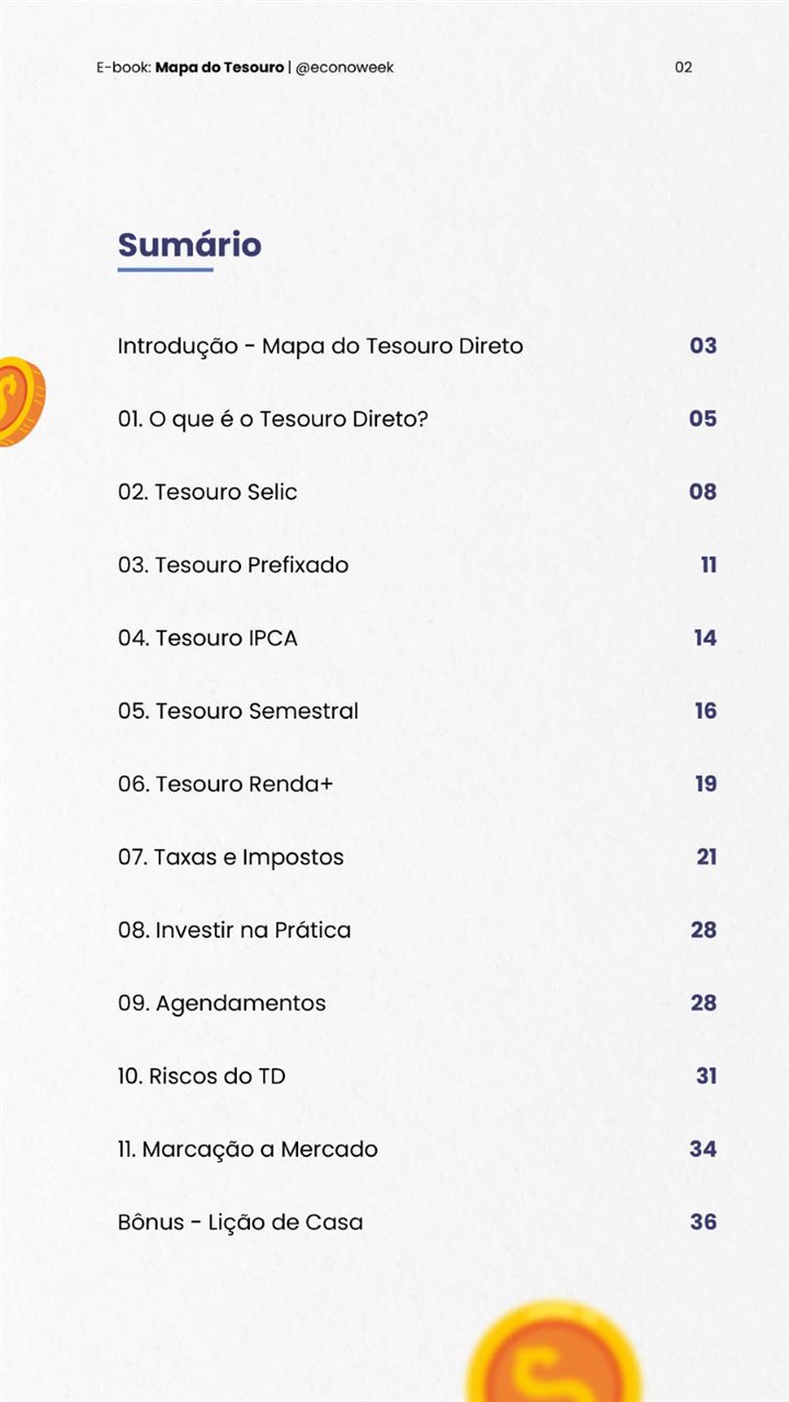 Página 2 do e-book: Sumário
